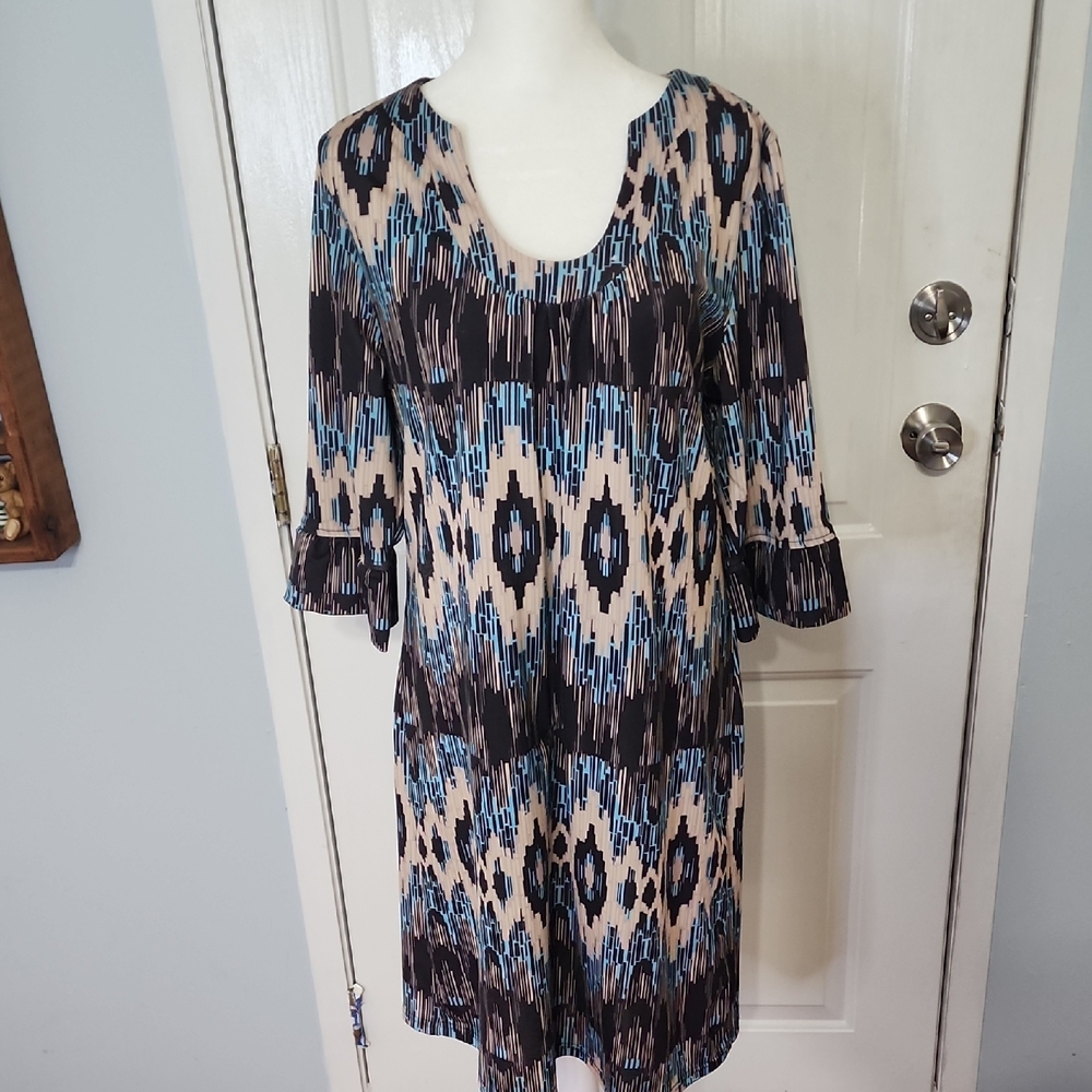 Aryeh Striped Dress in Blue and Black